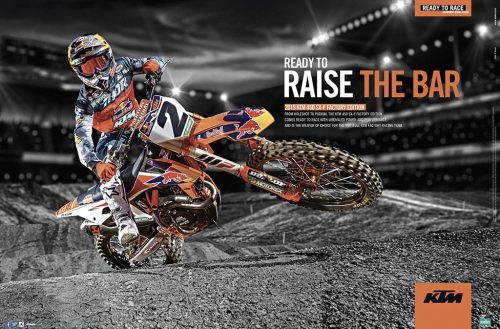 KTM Red Bull 450 SX-F C. Webb motorkerékpár modell 1:12