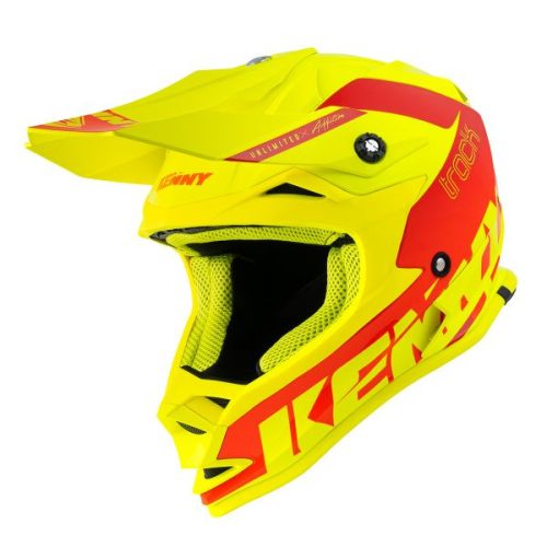 KENNY RACING TRACK KID HELMET NEON YELLOW